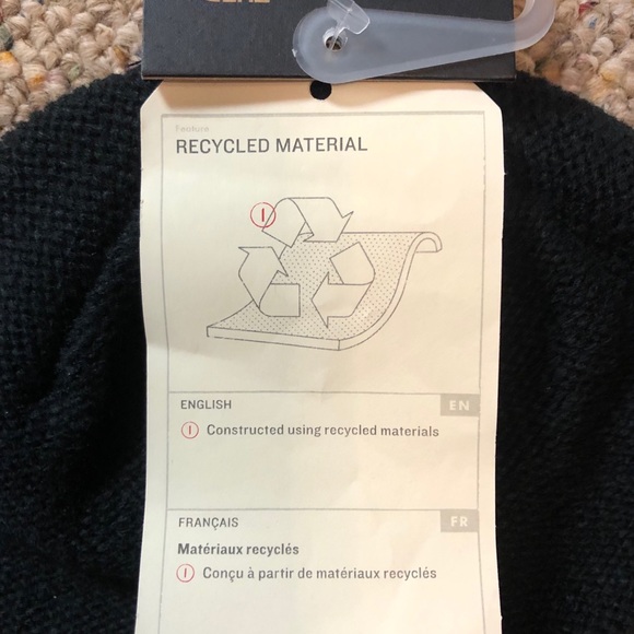 π The North Face Logo Stripe Beanie Black Asphalt - Picture 4 of 7